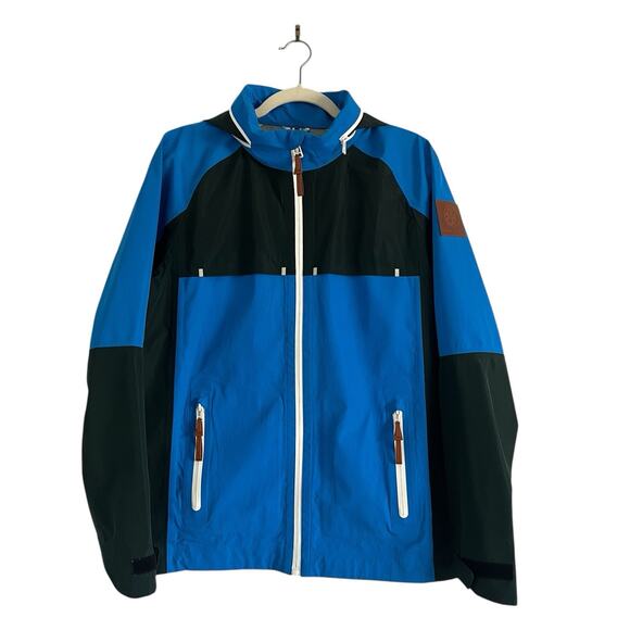Tory Burch Sport All-Weather Jacket Color block blue green M Sporty Rich Outdoor - Picture 2 of 16